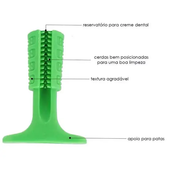 Limpadora Escova Dente Pet  Mordedor Massageador Cachorro Cão Remove Tártaro P Colorido Ração
