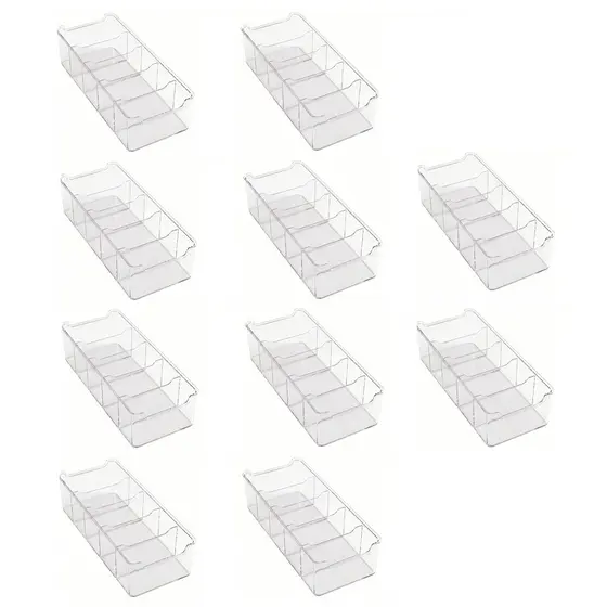 Kit 10 Organizador Acrílico Closet Gaveta Colmeia Incolor