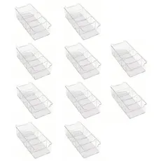 Kit 10 Organizador Acrílico Closet Gaveta Colmeia Incolor