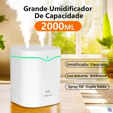 Umidificador De Ar E Aromatizador Grande 2 Litros Bicos Dupla Difusor Aromatizador De Ambiente Purificador De Ar