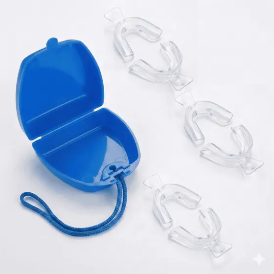 1/2/4/6 unidades COM ou SEM estojo molde silicone bruxismo Caseiro Protetor