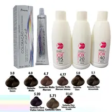Tinta Coloração Hidraty 60g Cabelo Castanho Mairibel