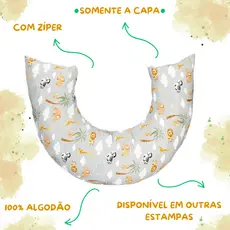 Capa Para Almofada De Amamentação Com Zíper Macia 100% Algodão