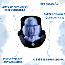 Colchonete Redutor Almofada para Bebê Conforto Apoio de Corpo Acolchoado Macio 100% Algodão
