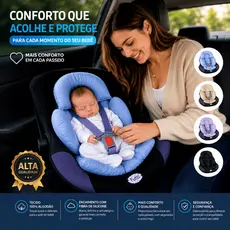 Colchonete para Bebê Conforto 100% Algodão Macio Confortável Recém-Nascido Redutor Cadeirinha Carro