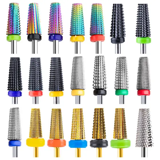 Carboneto De Tungstênio Cônico Brocas Prego Broca Fresa Para Manicure Remover Gel Acylics Unhas Acessórios Ferramenta