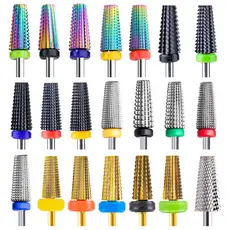 Carboneto De Tungstênio Cônico Brocas Prego Broca Fresa Para Manicure Remover Gel Acylics Unhas Acessórios Ferramenta