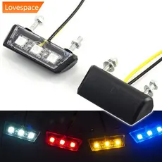 LS-STORE 1Pc Universal 12V Placa De Licença De Motocicleta Luz LED À Prova D'água Indicadores De Lâmpada Traseira Peças C3S8