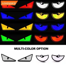 【ready stock】LS-STORE 2 Pçs Motocicleta LED Diabo'olhos Luzes Demônio Olhos Farol Mini Lente Do Projetor Lâmpada De Sina