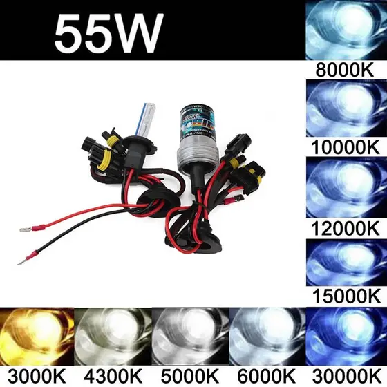 2 Lâmpadas De Farol De Carro Xenon 55W H7 H11 H8 880 9005 Hb3 9006 Hb4 H1 Hid DC 12V Luz De Nevoeiro Lâmpada De Cabeça A