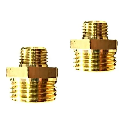 2 Peças Niple Redução Conexão Latão 3/8 - 1/4 Rosca Bsp -kit