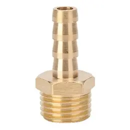 2 peças Espigão Adaptador Macho Fixo Latão Mangueira 1/4 e Rosca 1/2 Bsp