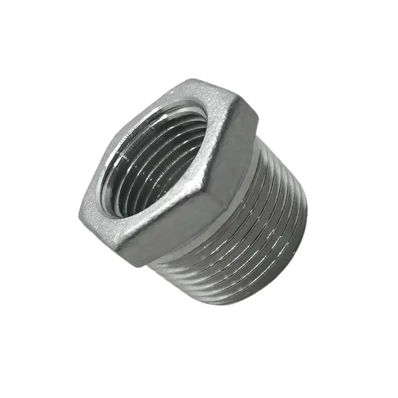 Bucha Redução Conexão Aço Inox 304 Rosca 1/2 x 1/4 BSP