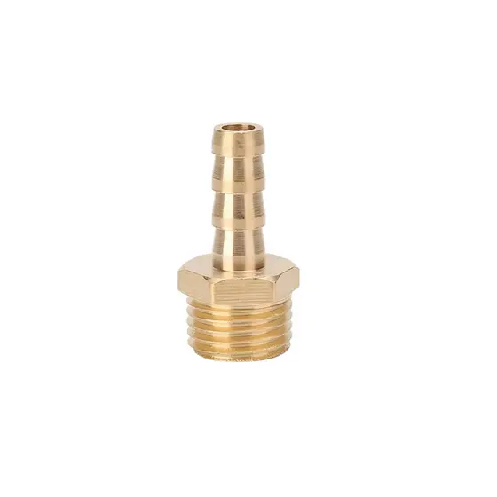 Espigão Adaptador Macho Fixo Latão para Mangueira 3/8 e Rosca 1/2 Bsp