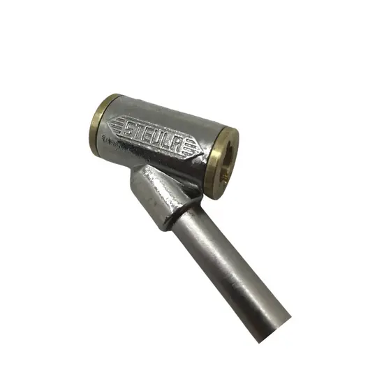Calibrador Bico Duplo De Encher Pneu Haste Longa 1/4