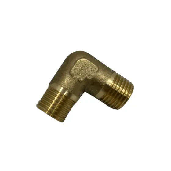 União Cotovelo Joelho 90° Latão Rosca Macho 1/4 bsp