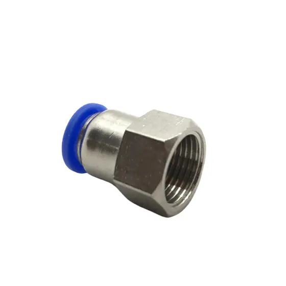Conexao Pneumática Reta Rosca Fêmea 1/4 BSP Engate para Tubo 8mm Alta Resistência Vedação Segura