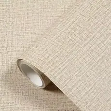 Papel De Parede Adesivo 3D Linho Texturizado 5MX45CM Lavável