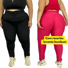 Calça Legging Levanta bumbum Plus Size GG ao EXGG Cintura Alta fitness feminino Curves empina bumbum