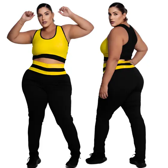 Conjunto Fitness Cal莽a legging e Top PLUS SIZE GG ao EXGG modelo academia feminino Curves