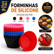 Kit 6 ou 12 Forminhas Forma de Cupcake Silicone Muffin Forminha Tortinhas Mini Tortas Pão De Queijo Resistente Ao Calor
