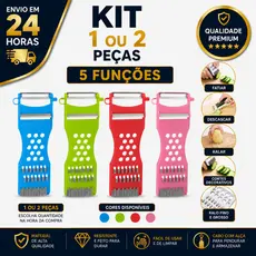 Descascador Fatiador Ralador Multifuncional 5 em 1 de Legumes Frutas Alimentos Prático Cozinha Restaurantes