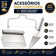 Espatula Tubular Inox Espatula Serrilhada Para Bolo Cortadora Niveladora Para Bolo Em Inox Confeitaria Cozinha