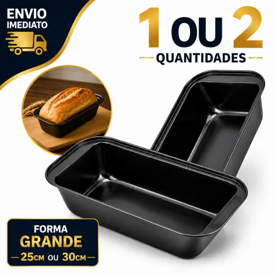 Forma Assadeira Pão Pães Grande 25cm/30cm Teflon Antiaderente Não Gruda Pães Bolos Tortas Resistente Utensílio Cozinha