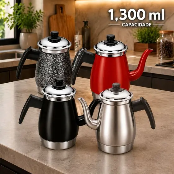 Bule Multiuso | Café, Chá e Leite | Diversas Cores Aluminio