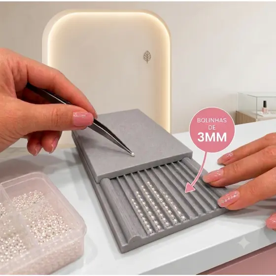 Placa Boleadora para Unhas de Gel | Formadora de Bolinhas 3mm | Ferramenta para Nail Designer | Gel Nails