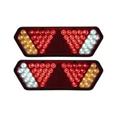 Par Lanterna Traseira Guerra Motion Silver LED 12/24v Lantersul