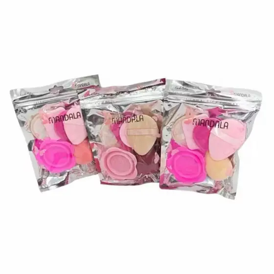 KIT 6 Esponjas Mandala para maquiagem
