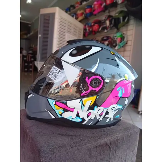 Capacete Esportivo Norisk Razor Mad Gray + Brinde
