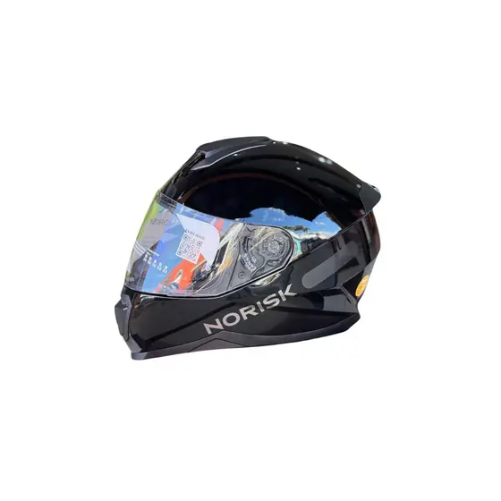 Capacete Esportivo Norisk Razor Solid All Black Classico Preto Brilho