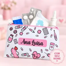 Nécessaire Farmacinha Personalizada com Nome – Ideal para guardar remédios .