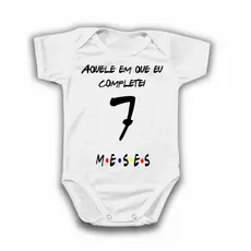 Body De Bebê Mesversario Friends