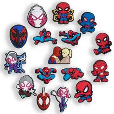 Encantos De Sapato Para Decoração De Tamanco Desenho Animado Fofo Botão De Resina Do Homem-Aranha Da Marvel