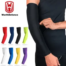 Worthdefence 1 Peça Esportivo Manga De Compressão Do Braço De Ciclismo Basquetebol Aquecedor Verão Proteção UV Faixas De Solar De Voleibol