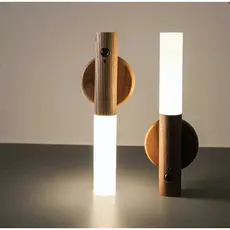 Par Luminária LED Sem Fio Smart Sensor de Movimento Lâmpada Recarregável Parede Cabeceira Arandela