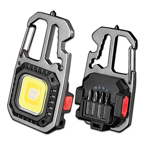 Lanterna Chaveiro Led Multifuncional Pesca Vigilante Bolso Mini Chaves Ferramentas Abridor Garrafa