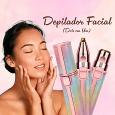 Depilação Facial Recarregável 2 in 1 Sobrancelha Elétrico Aparador Removedor Pelos Faciais
