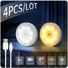Luminária Led Lâmpada Sem Fio Sensor De Presença Automático Inteligente Recarregável USB