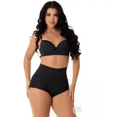 Short Modelador Cós Duplo Altura Média Resistente Cinta Compressão Suplex Feminino