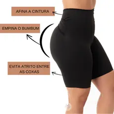 Bermuda Compressão Empina Bumbum Modeladora Coxas Cintura Feminina