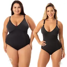 Cinta Body Modeladora Sem Bojo Suplex Alças Reforçadas Abdome Cintura Plus Size PP P M G GG 50 52