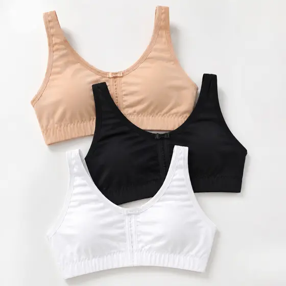 Kit 3 Top Sutiã Reforçado Sem Bojo Microfibra Feminino Confortável Alças Largas M G GG