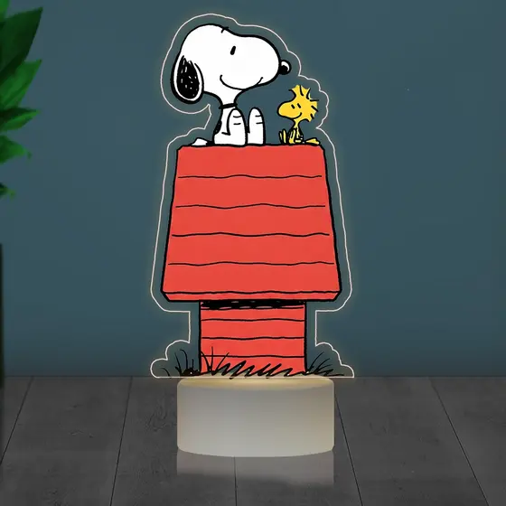 Luminária LED UV Colorida Snoopy Presente Criativo