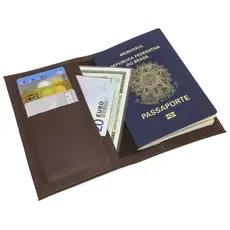 Porta Passaporte Documentos Cartões Carteira Couro Ecológico Diversas Cores Sarroche