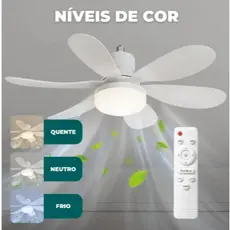 luminária led e ventilador de teto