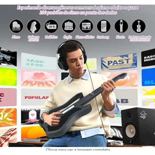 Guitarra Elétrica Semi Acústica, Guitarra Inteligente Sem Cordas Dobrável